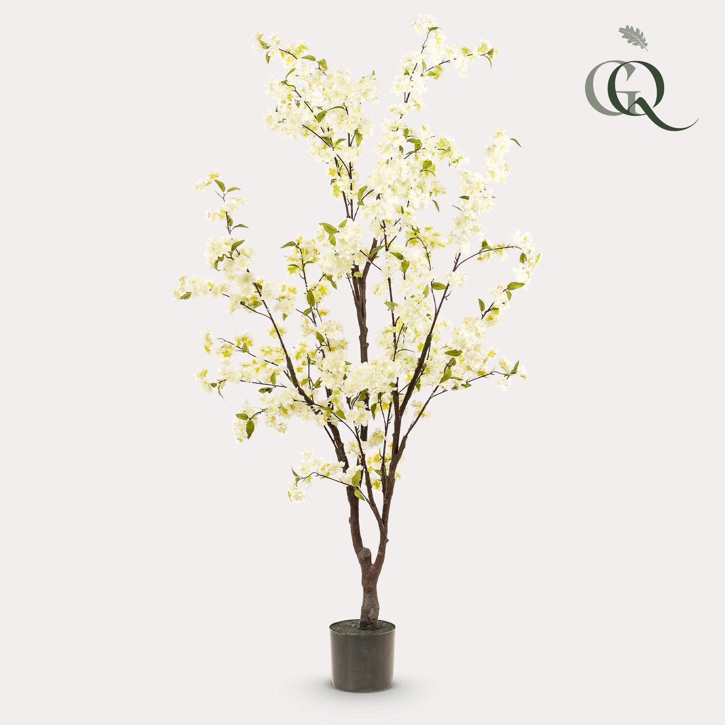 Kunstig plante - Prunus - Kirsebærblomst - Hvid - 175cm