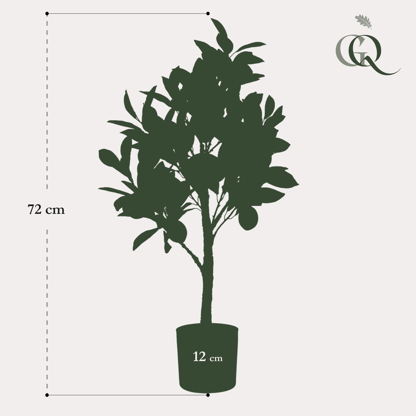 Konstgjorda växter - Citrus Limonia - citronträd - 75 cm