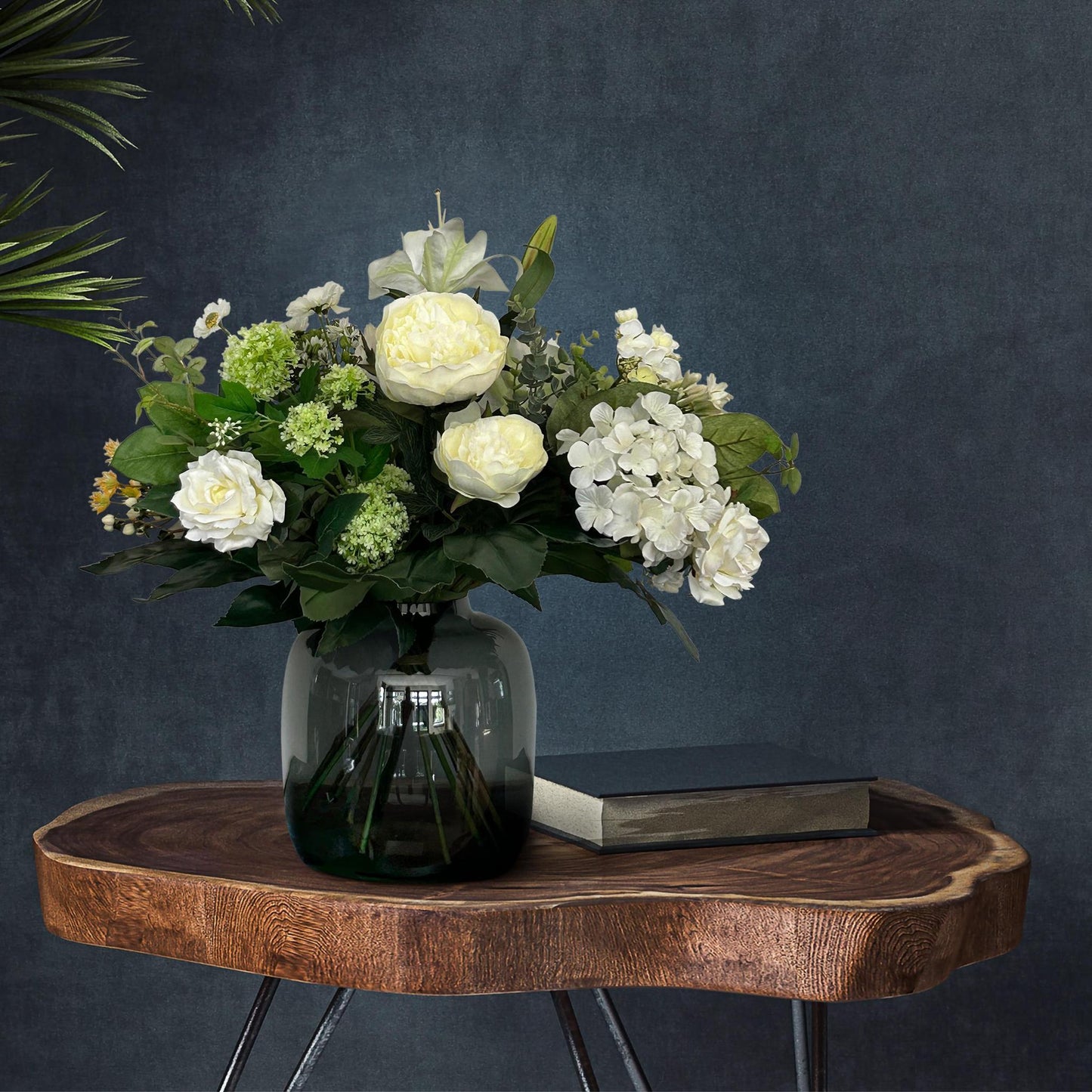 Konstgjord blomma - Bukett M - White Dream - 60 cm