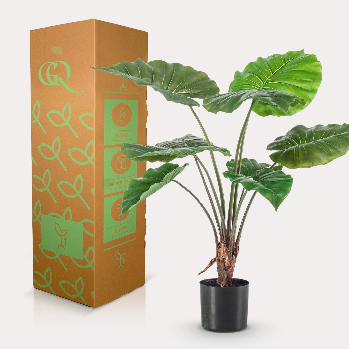 Konstgjord växt - Alocasia - Elefantöron - 70 cm