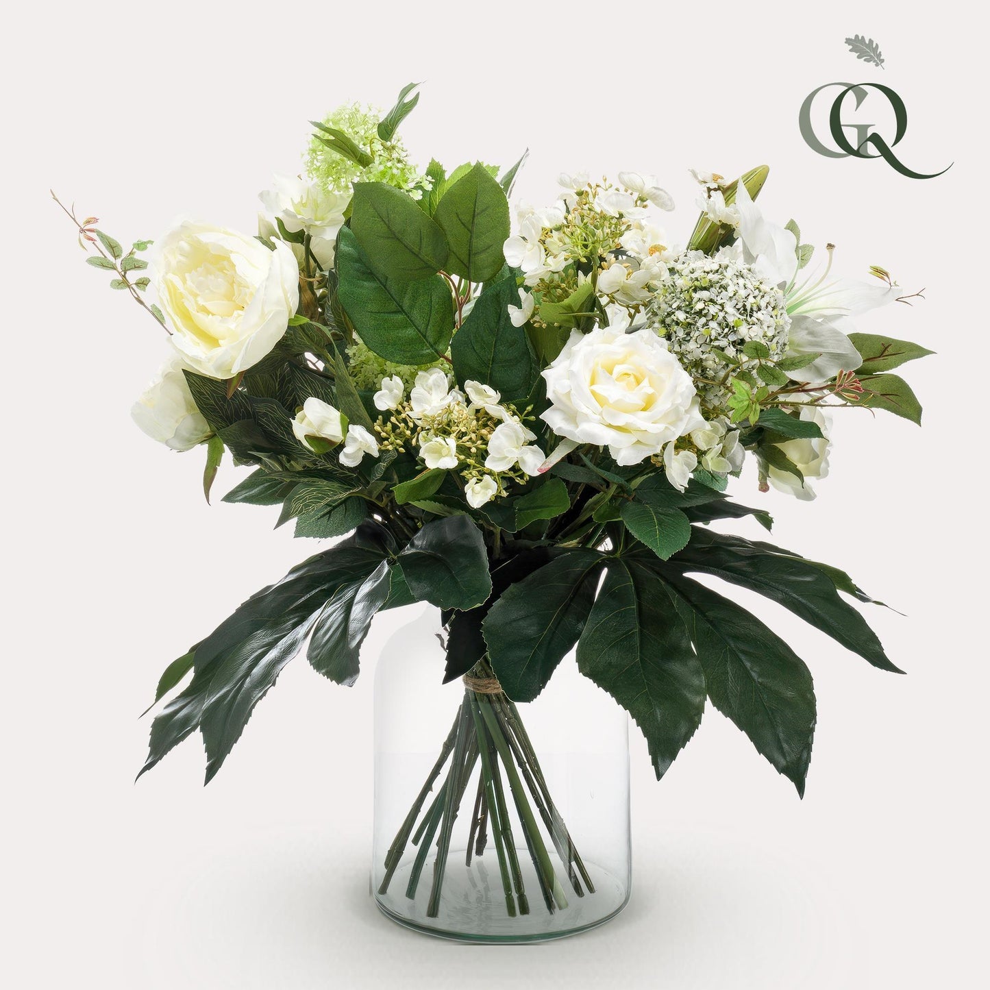 Konstgjord blomma - Bukett M - White Dream - 60 cm