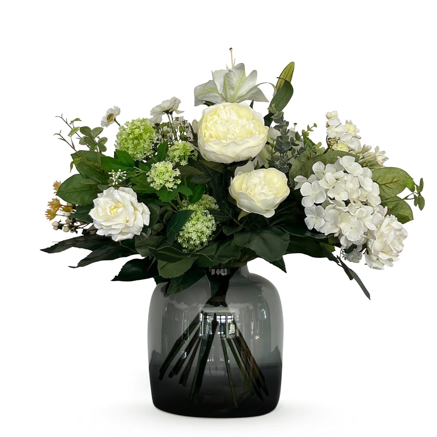 Konstgjord blomma - Bukett M - White Dream - 60 cm