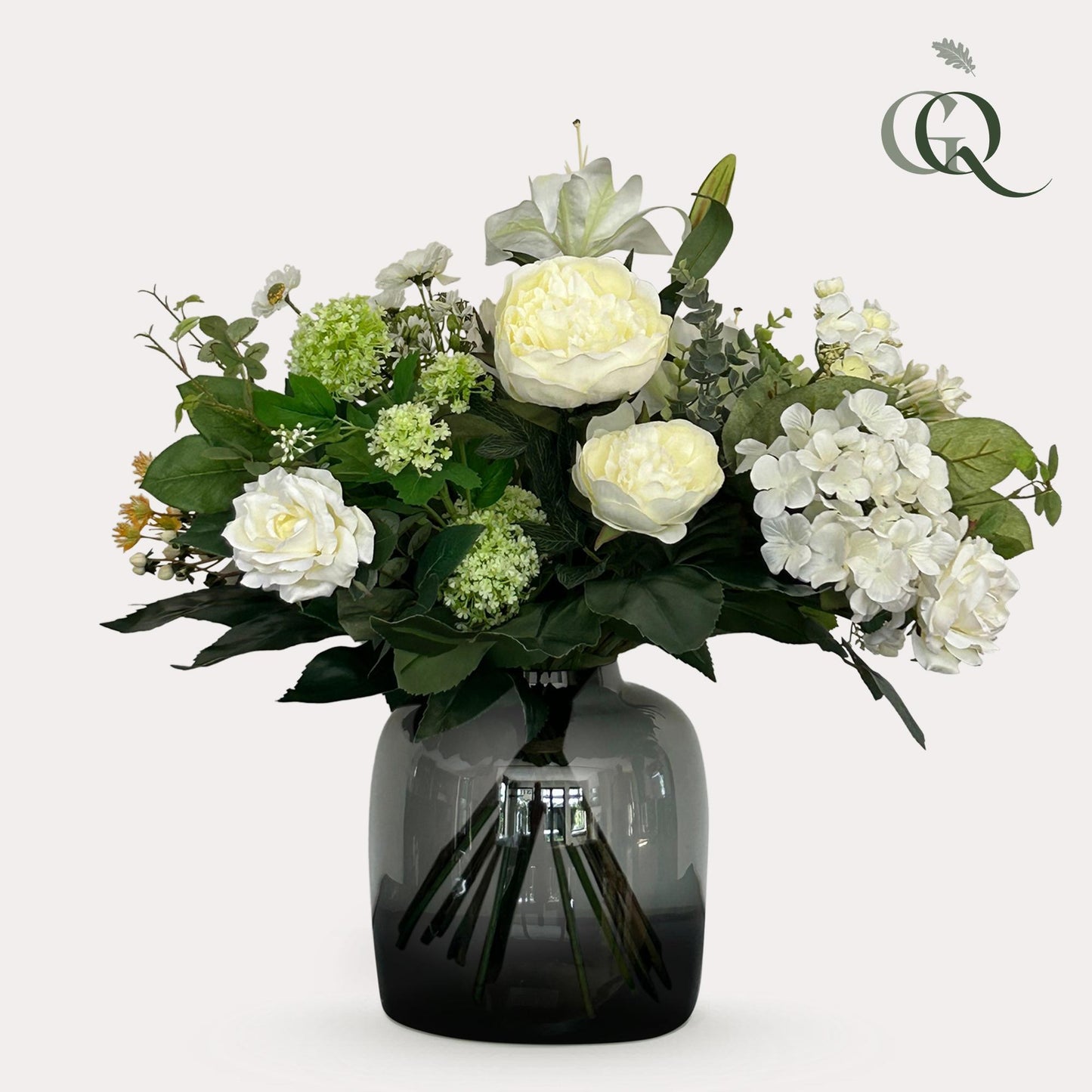 Konstgjord blomma - Bukett M - White Dream - 60 cm