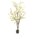Kunstig plante - Prunus - Kirsebærblomst - Hvid - 175cm