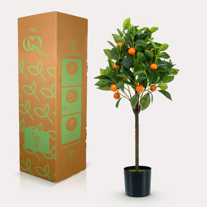 Kunstplanter - Citrus Sinensis - appelsintræ - 75 cm