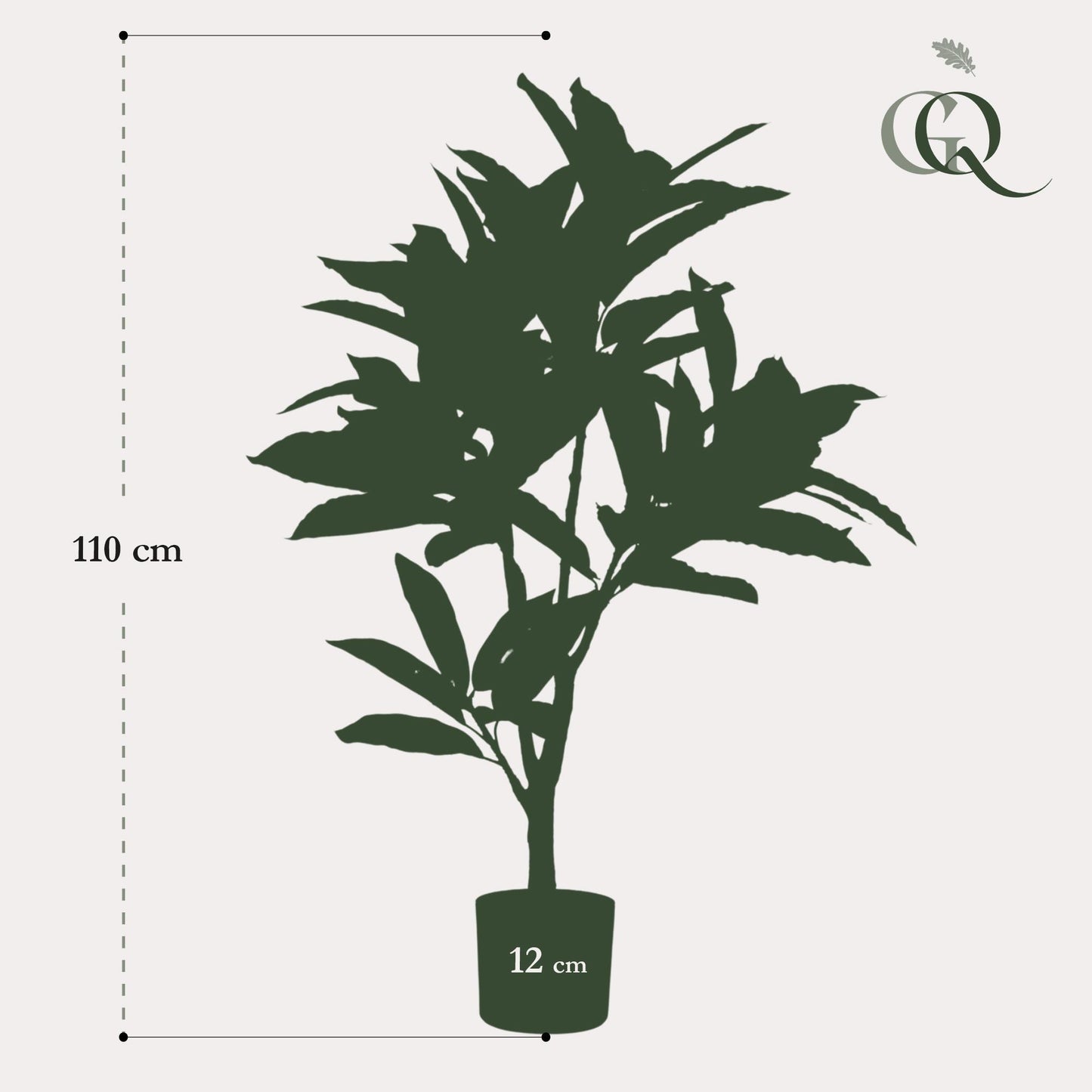 Kunstig plante - Croton Codiaeum - Wonderbush - 100 cm