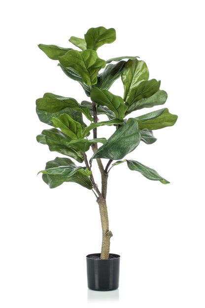 Kunstplante - Ficus Lyrata - Tobaksplante - 100 cm